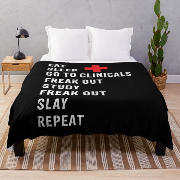 Artikelvorschau, Funny NURSE Eat Sleep Go To Clinicals Repeat Cool Nurse Life, Funny & Cool NURSES Life Gift entworfen und verkauft von Rachiirt.