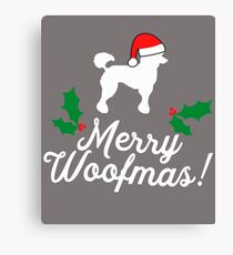 Poodle Christmas Dog Canvas Print
