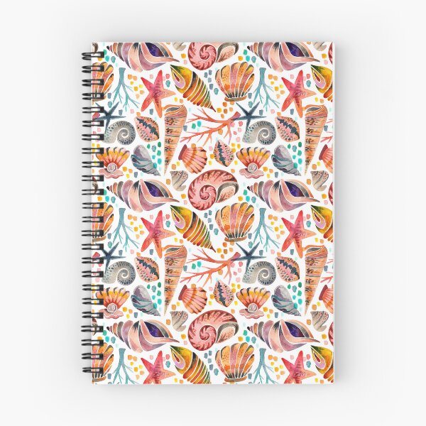 Item preview, Painted Seashells – Coral & Blue designed and sold by Cat Coquillette.