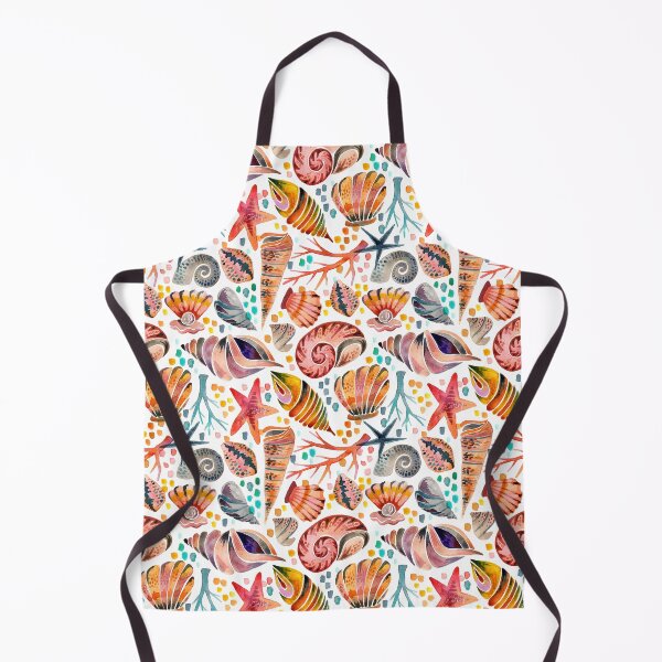 Item preview, Painted Seashells – Coral & Blue designed and sold by Cat Coquillette.