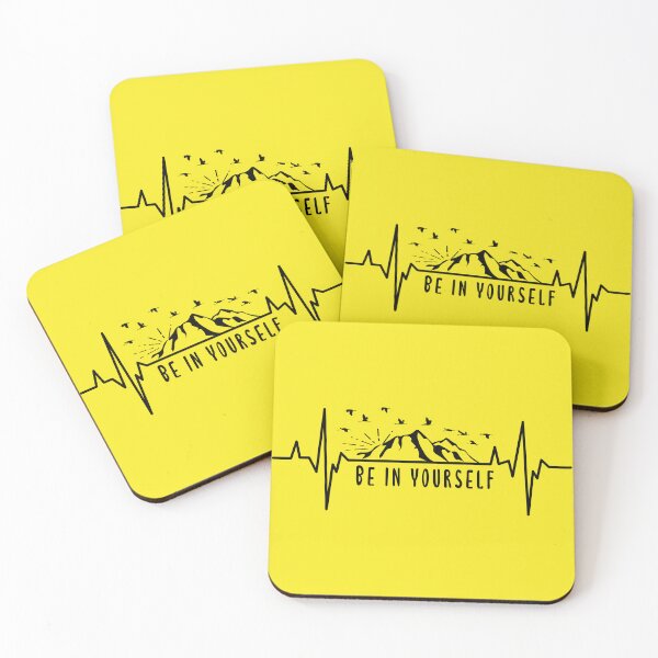Item preview, Be in yourself- Pulse Heartbeat Frequency Wave-Unisex T-Shirt Black Color designed and sold by PixelGrafiks.