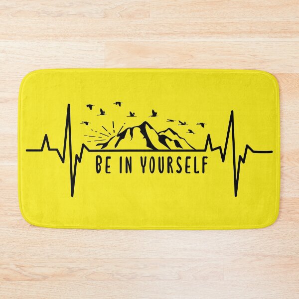 Item preview, Be in yourself- Pulse Heartbeat Frequency Wave-Unisex T-Shirt Black Color designed and sold by PixelGrafiks.