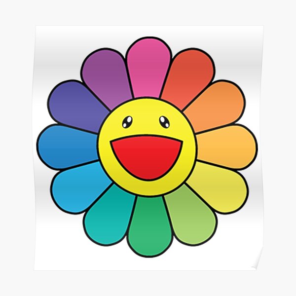 "rainbow smiling flower" Poster for Sale by Mattfab66 Redbubble