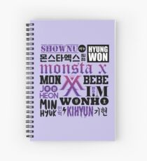 MONSTA X Schriftart Collage Spiralblock