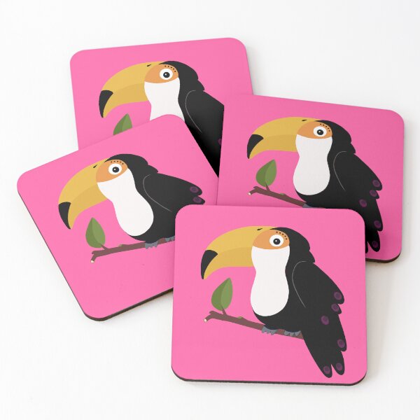 Item preview, Fun tucan bird with large yellow beak sitting in a tree designed and sold by marina63.