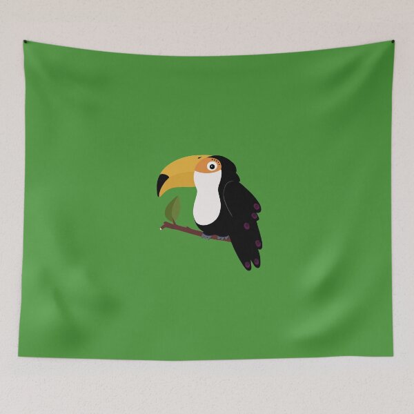 Item preview, Fun tucan bird with large yellow beak sitting in a tree designed and sold by marina63.