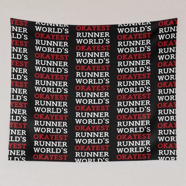 Item preview, World's Okayest Runner Black Background designed and sold by ZestyFruit.