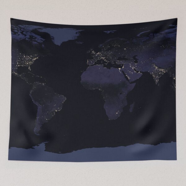 Item preview, Detailed map of the Earth at night as seen from the satellite designed and sold by Raureif.