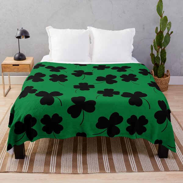 Item preview, Black and Green Shamrock Pattern designed and sold by monrigdesigns.