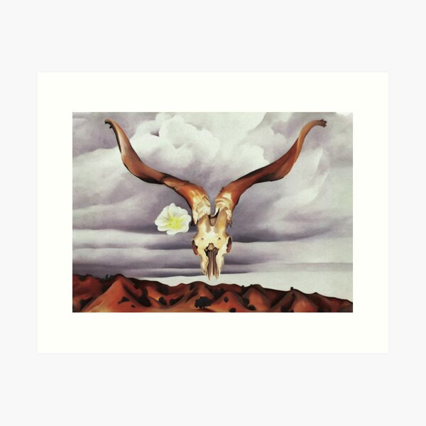 Item preview, O'Keeffe Ram's Head White Hollyhock Hills Paintings designed and sold by Artone369.