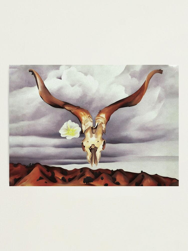 Thumbnail 1 of 3, Photographic Print, O'Keeffe Ram's Head White Hollyhock Hills Paintings designed and sold by Artone369.