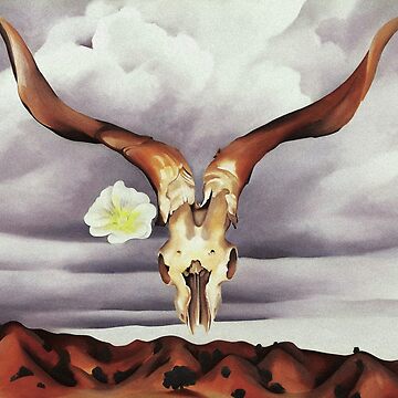 Artwork thumbnail, O'Keeffe Ram's Head White Hollyhock Hills Paintings by Artone369