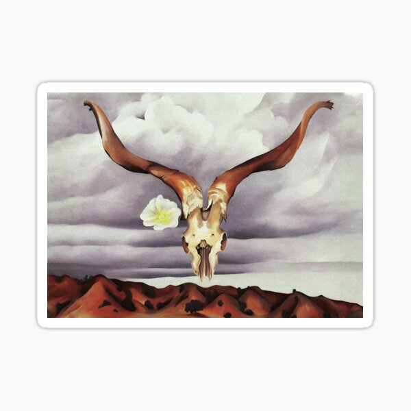 Item preview, O'Keeffe Ram's Head White Hollyhock Hills Paintings designed and sold by Artone369.