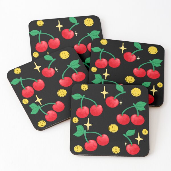 Item preview, Smily faces & Cherries ~ Cute pattern designed and sold by samejane.