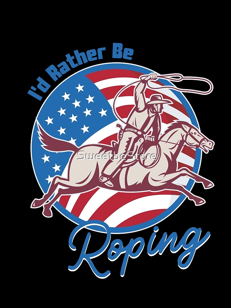 Thumbnail 3 of 3, Scarf, I d Rather Be Roping Cool Cowboy Team Roping Rodeo Events designed and sold by SweetbeStore.