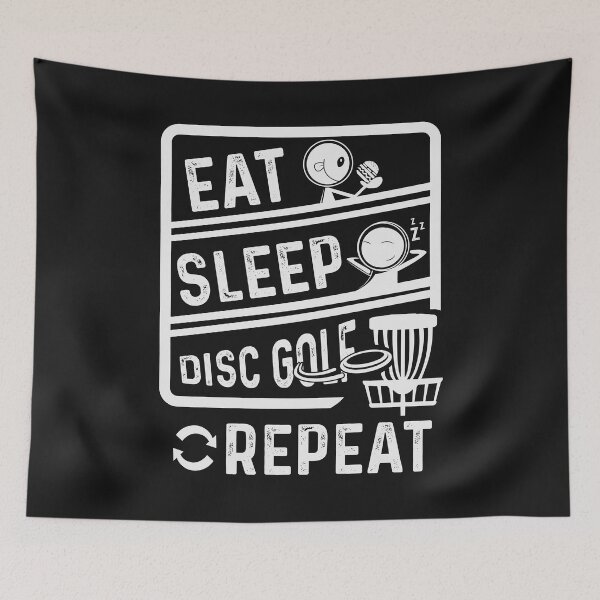 Item preview, Funny Disc Golfing T-Shirt: Eat, Sleep Disc Golf Repeat designed and sold by Funny-Tees4U.