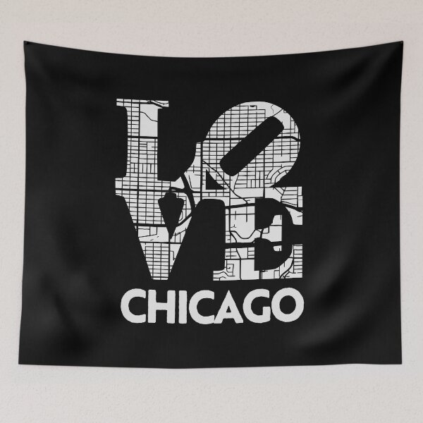 Item preview, Love Chicago City Map From Chicago 312 designed and sold by pixeljamz.