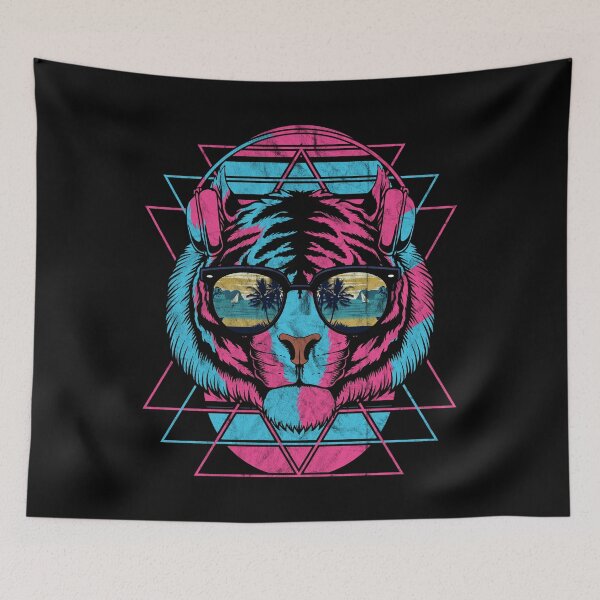 Item preview, Year Of Tiger Sunglasses Vintage Retro Vaporwave Beach designed and sold by Dressed For  Duty.