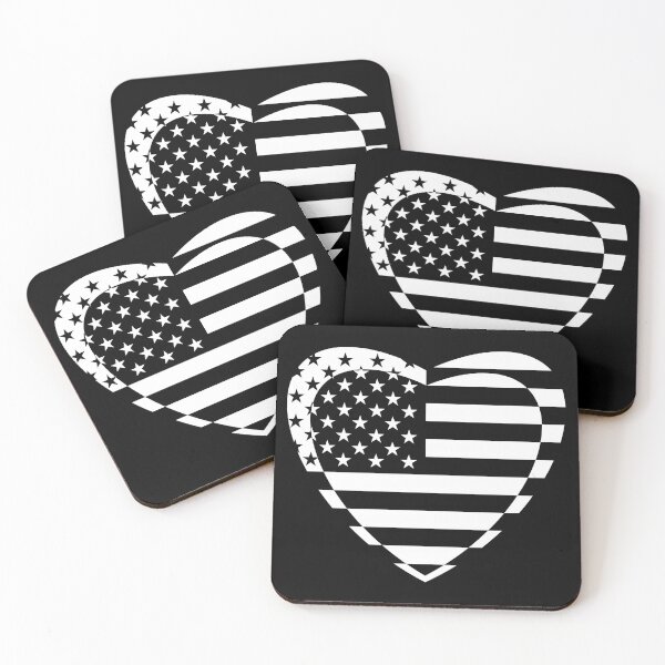 Item preview, American Flag Heart (white) designed and sold by 223 Digital Art.