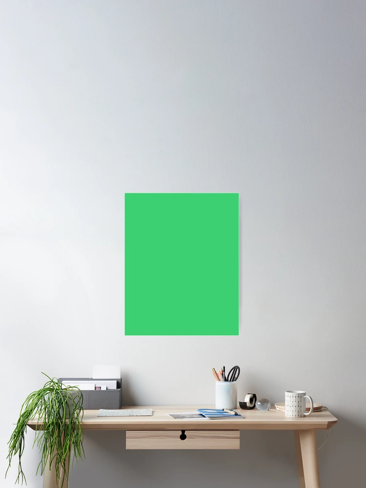 Imagen 2 de 3, Póster con la obra UFO Green Plain color , diseñada y vendida por SolidColor.