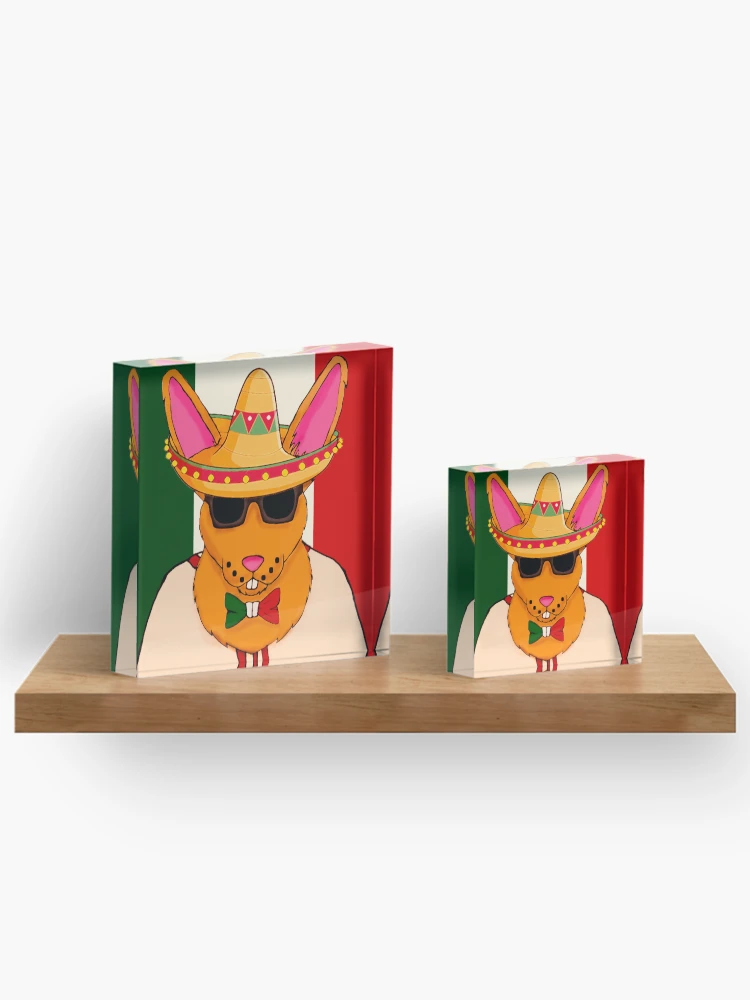 Thumbnail 3 of 5, Acrylic Block, Mexican Rabbit designed and sold by Coelho Branco - Tryperborea.