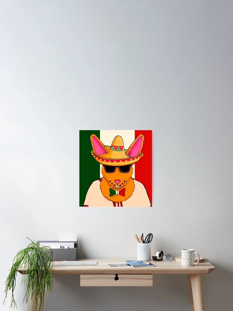 Thumbnail 2 of 3, Poster, Mexican Rabbit designed and sold by Coelho Branco - Tryperborea.