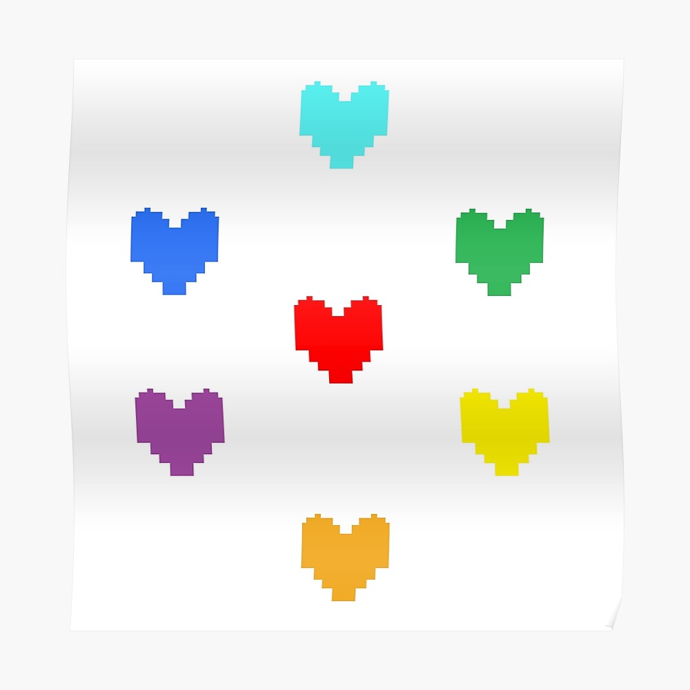 Undertale Hearts Sticker By Styxgd Redbubble