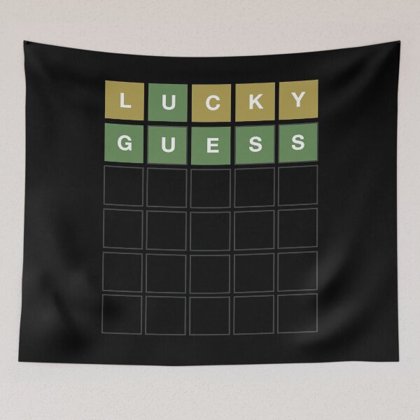 Item preview, Wordle Lucky Guess - Funny Wordl Grid Word Game Design designed and sold by MintGubbins.