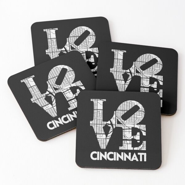 Item preview, Love Cincinnati City Map From Cincy 513 designed and sold by pixeljamz.