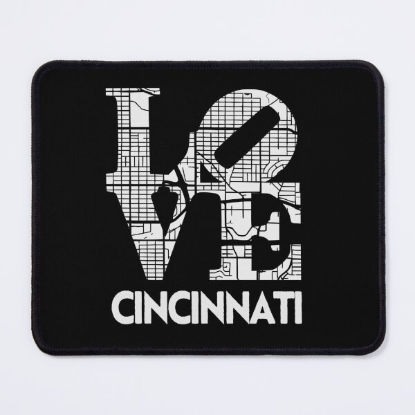 Item preview, Love Cincinnati City Map From Cincy 513 designed and sold by pixeljamz.