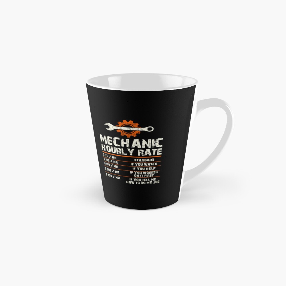 Maintenance Worker Hourly Rate Mug for Men Labor Rates 