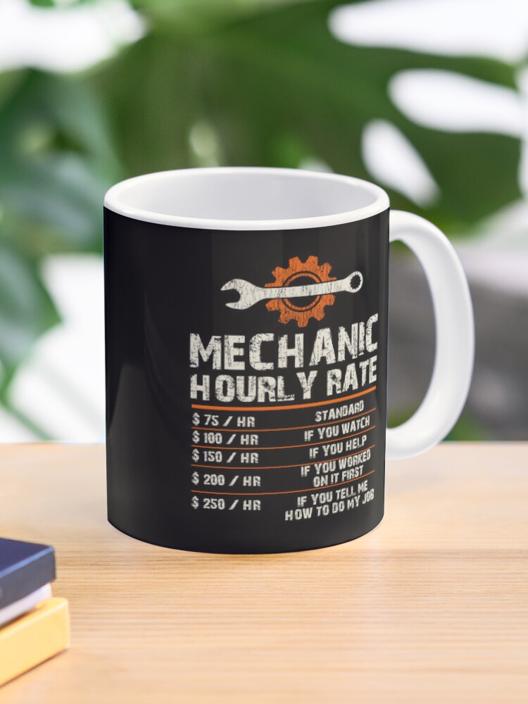 Maintenance Worker Hourly Rate Mug for Men Labor Rates 