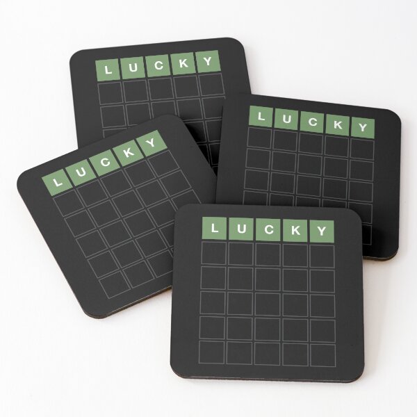 Item preview, Lucky Wordle - Funny Wordl Grid Word Game Design designed and sold by MintGubbins.