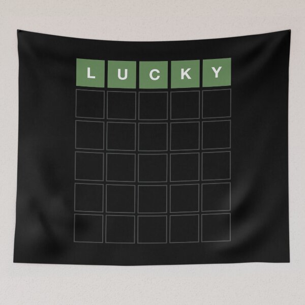 Item preview, Lucky Wordle - Funny Wordl Grid Word Game Design designed and sold by MintGubbins.