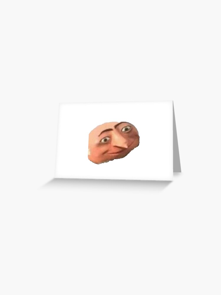 Gru Meme Face Greeting Card for Sale by itsjustpeachy