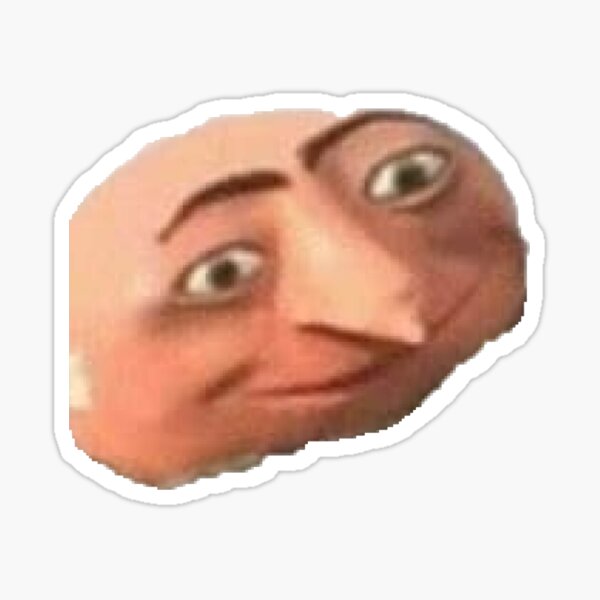 Gru meme Sticker for Sale by Eddlela