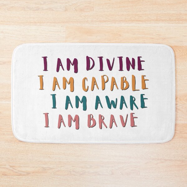 Item preview, I AM DIVINE. I AM CAPABLE. I AM AWARE. I AM BRAVE designed and sold by BrownGirlMantra.