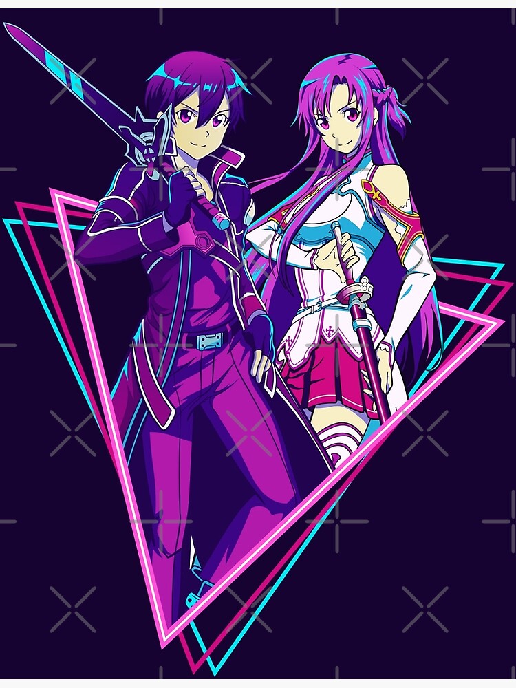 "sword art online anime Asuna & Kirito" Poster for Sale by Mounir