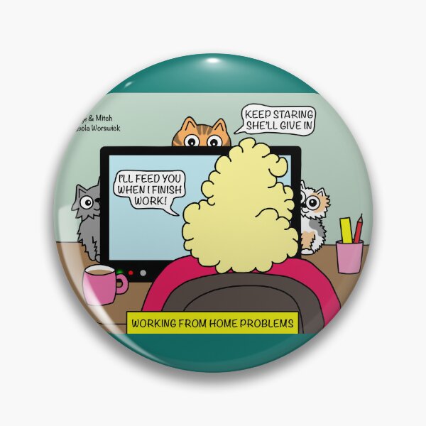 Item preview, Working from home problems designed and sold by Scat the cat.