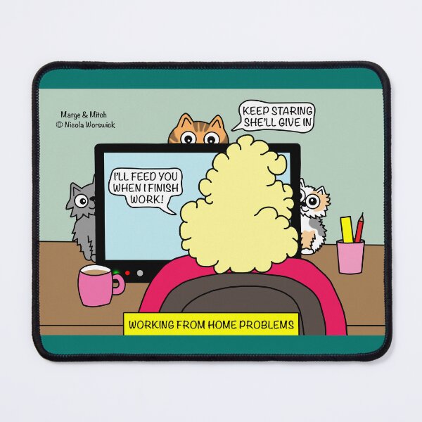 Item preview, Working from home problems designed and sold by Scat the cat.