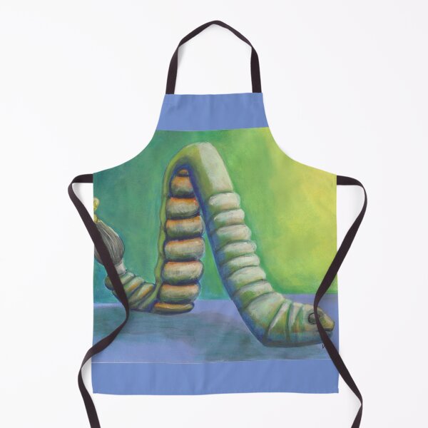 Item preview, Inching into Creativity Surreal Squiggling Worm in Psychedelic Splendor Worm with a paint brush tail designed and sold by Vicki Noble Art.