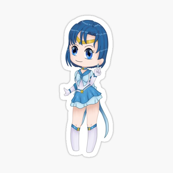 Vista previa del artículo con la obra «Sailor Mercury», diseñado y vendido por Psychicduelist.