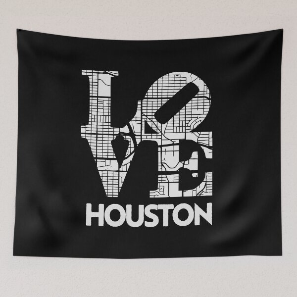 Item preview, Love Houston City Map From Houston 713 designed and sold by pixeljamz.