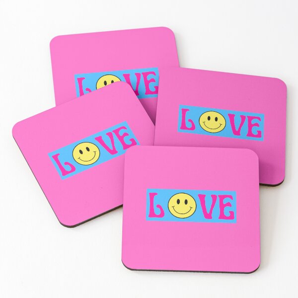 Item preview, Love smiley in pink, blue and yellow designed and sold by SUUSCK ★.