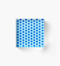 diamond symbol light blue Acrylic Block