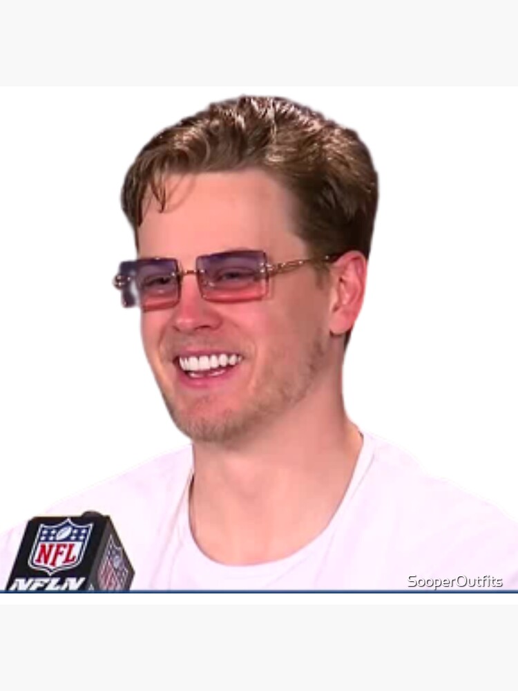 "Joe Burrow Glasses" Sticker for Sale by SooperOutfits Redbubble