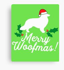 Border Collie Christmas Canvas Print