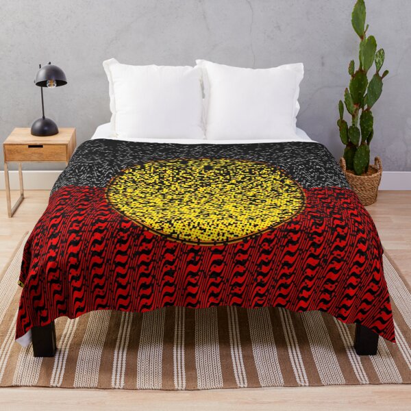 Item preview,  AMAZING  AUSTRALIAN ABORIGINAL FLAG  ART EXPRESSION WITH DOTS AND WAVES-16. designed and sold by Ralek.