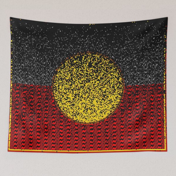 Item preview,  AMAZING  AUSTRALIAN ABORIGINAL FLAG  ART EXPRESSION WITH DOTS AND WAVES-16. designed and sold by Ralek.