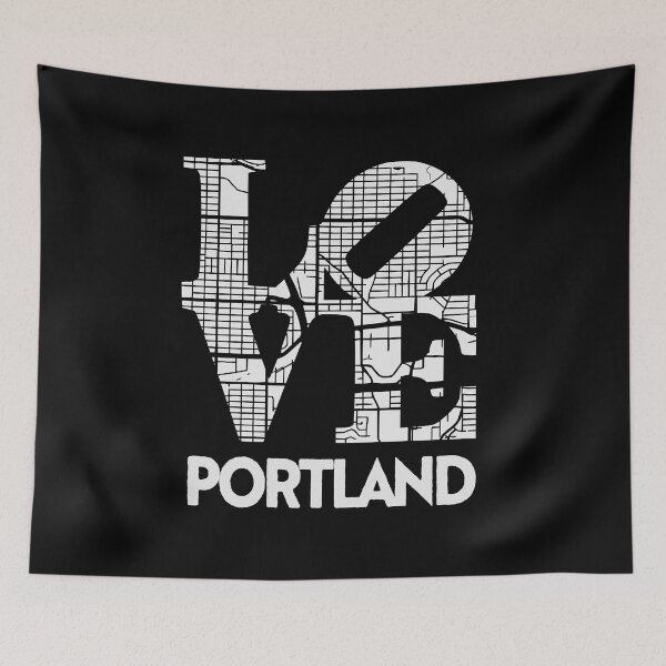 Item preview, Love Portland City Map From Portland 260 designed and sold by pixeljamz.